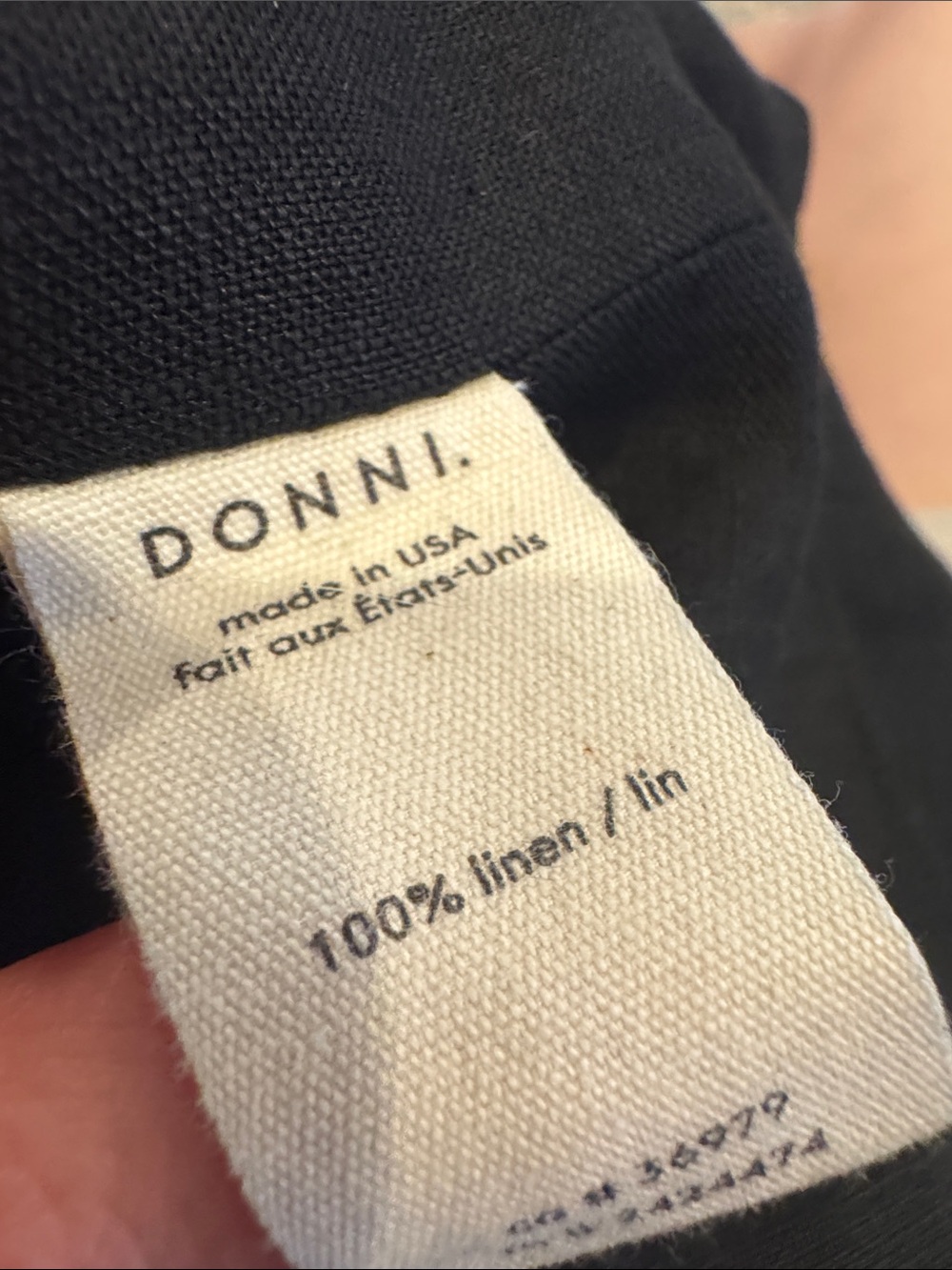 Donni Linen Vest in Jet Black small - Picture 5 of 5